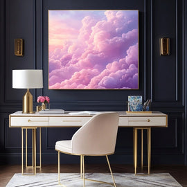 Peinture Nuages Acrylique, art mural décoration nature