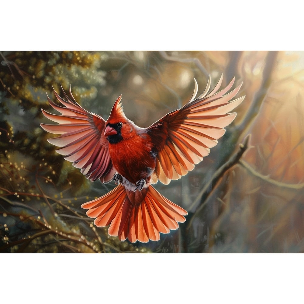 Peinture Oiseau dans le Ciel, art mural décoration nature