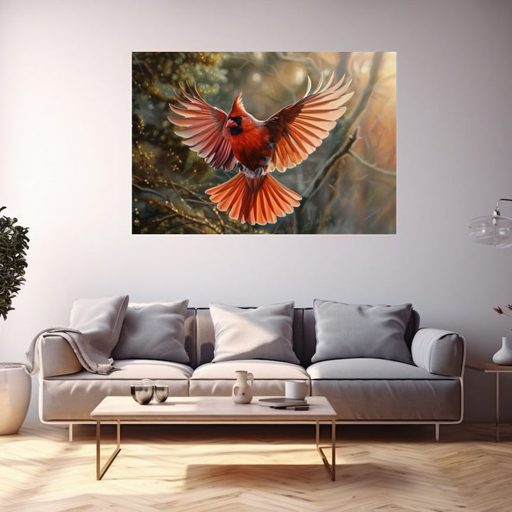 Peinture Oiseau dans le Ciel, art mural décoration nature