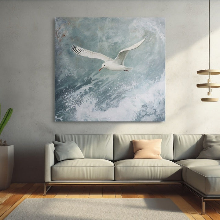Peinture Oiseau de Mer, art mural décoration nature