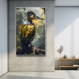 Peinture Oiseau Tropical, art mural décoration nature