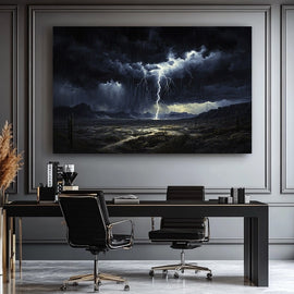 Peinture Orage, art mural décoration nature