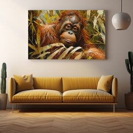 Peinture Orang-Outan, art mural décoration nature