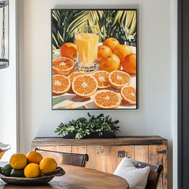 Peinture Orange, art mural décoration nature