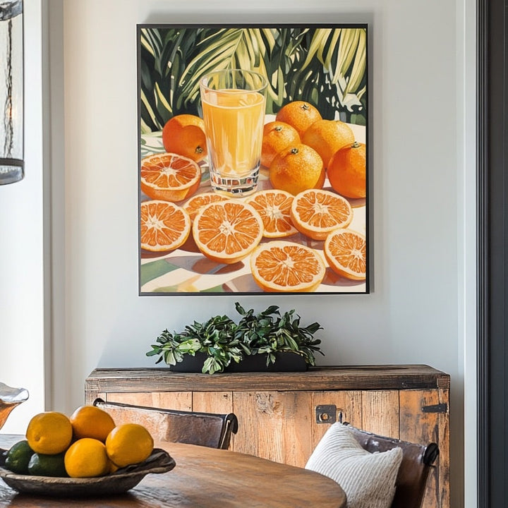 Peinture Orange, art mural décoration nature