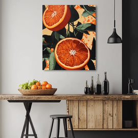 Peinture Orange Sanguine, art mural décoration nature