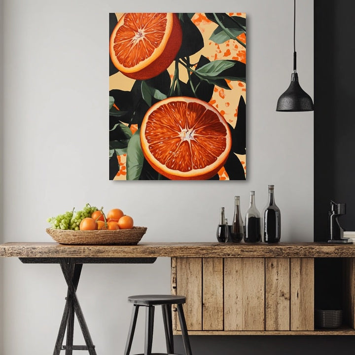 Peinture Orange Sanguine, art mural décoration nature