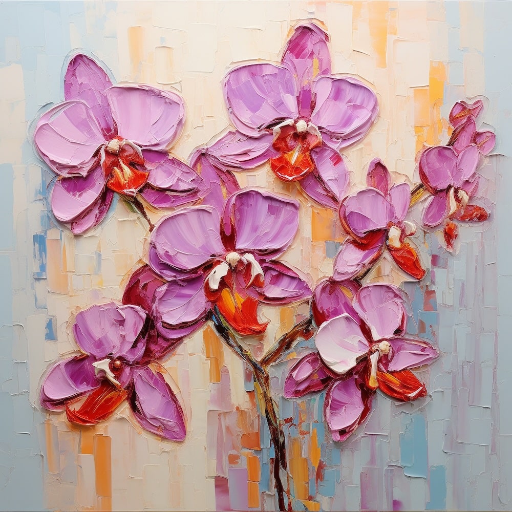 Peinture Orchidée Toile