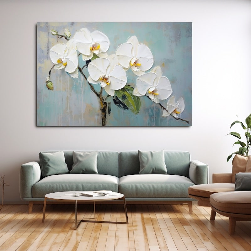Peinture Orchidées Blanches