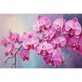 Peinture Fleurs Exotiques Orchidées, art mural décoration nature