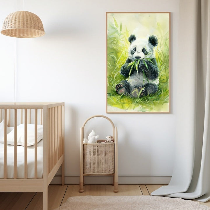 Peinture Panda Maternelle, art mural décoration nature