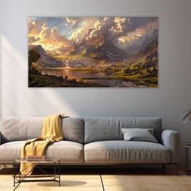 Peinture Panoramique Paysage, art mural décoration nature