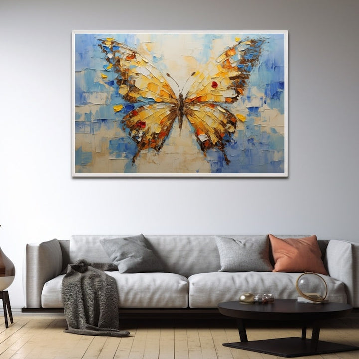 Peinture Papillon Abstrait, art mural décoration nature