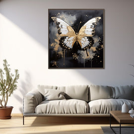 Peinture Papillon Moderne, art mural décoration nature