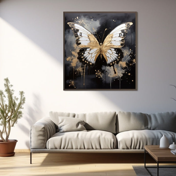 Peinture Papillon Moderne, art mural décoration nature