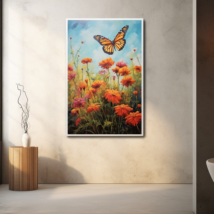 Peinture Papillon, art mural décoration nature