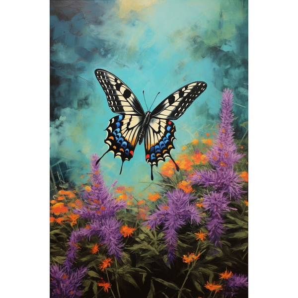 Peinture de Papillons, art mural décoration nature
