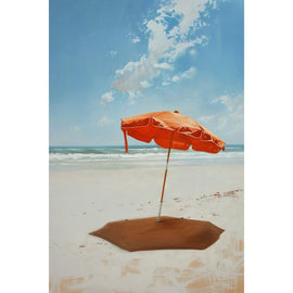 Peinture Parasol Ouvert en Été, art mural décoration nature