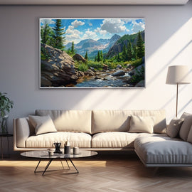 Peinture Paysage Amérique, art mural décoration nature