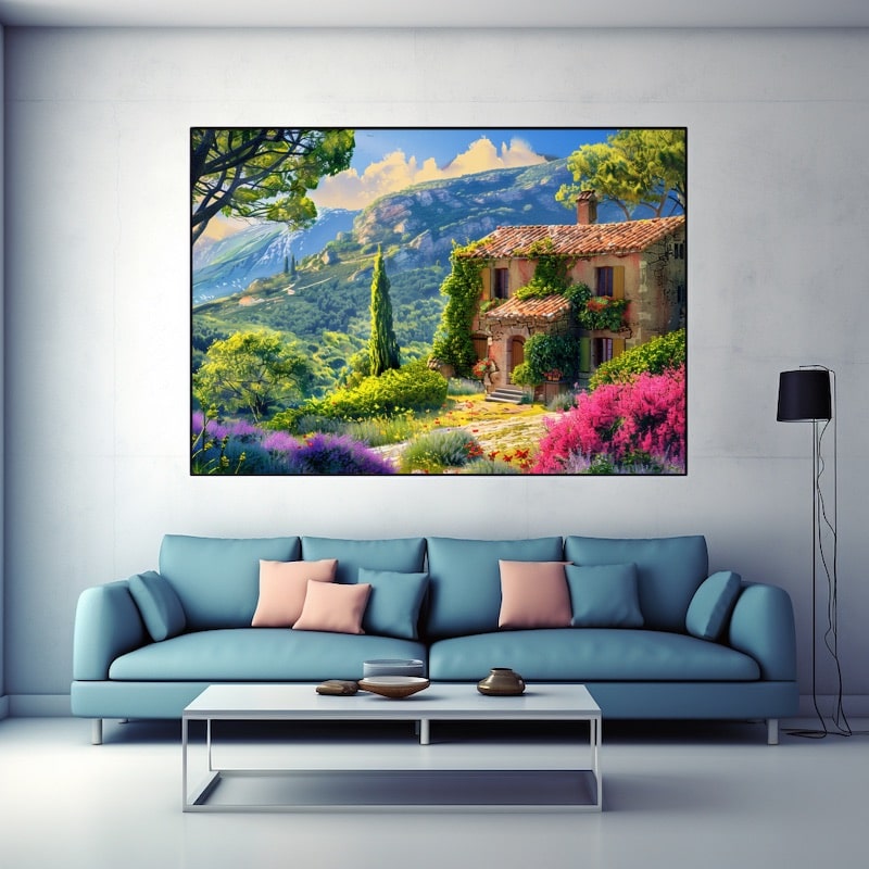 Peinture Paysage Avec Maison