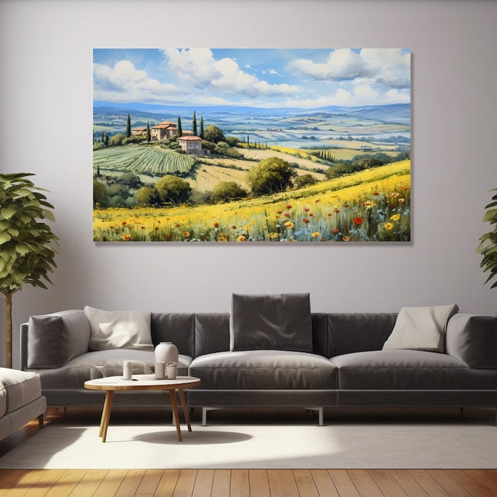 Peinture Paysage Campagne