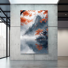 Peinture Paysage Chinois, art mural décoration nature