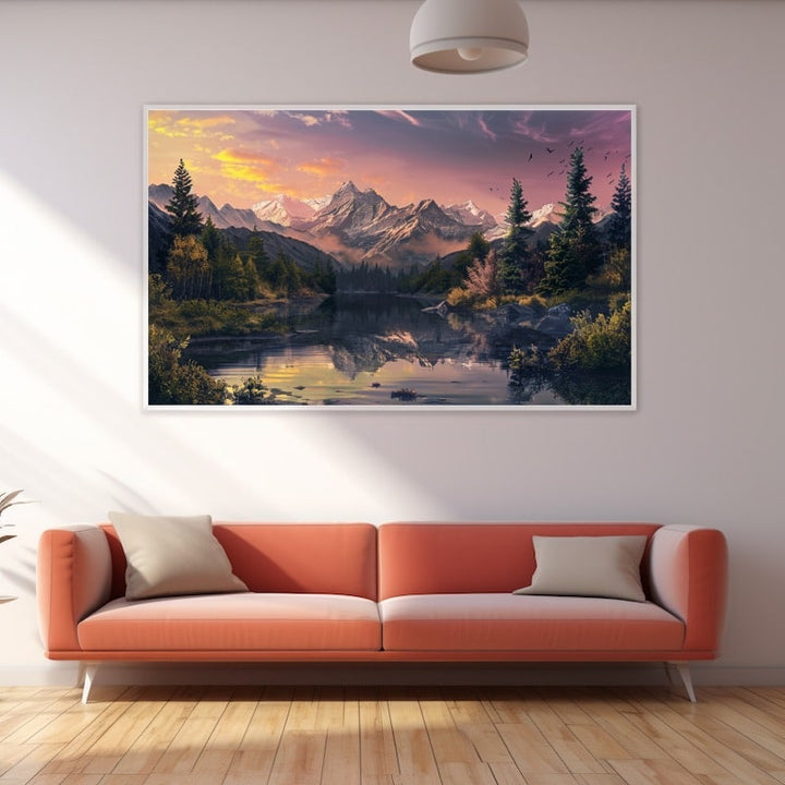 Peinture Paysage Ciel, art mural décoration nature