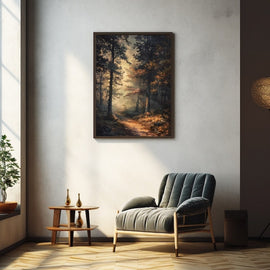 Peinture Paysage Clair-Obscur, art mural décoration nature