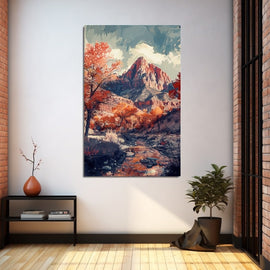 Peinture Paysage Contemporain, art mural décoration nature