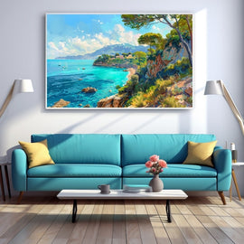 Peinture de Paysage d'Été, art mural décoration nature