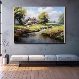 Peinture Paysage De Campagne