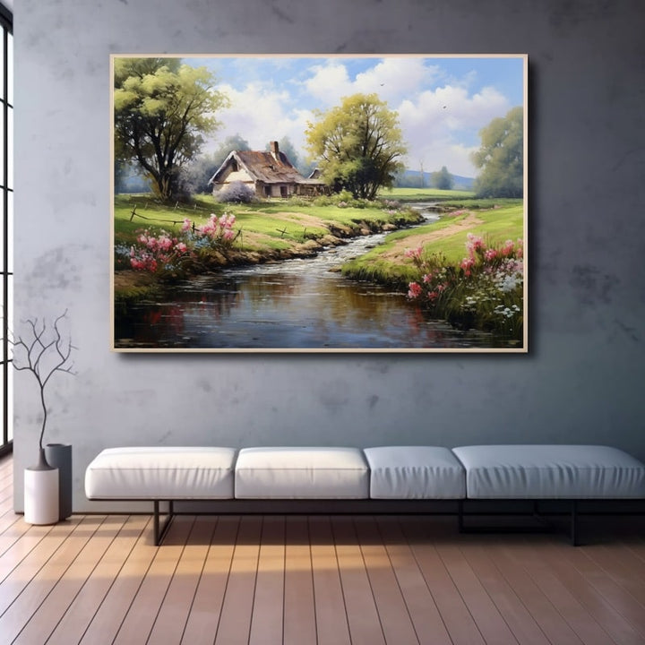 Peinture Paysage De Campagne