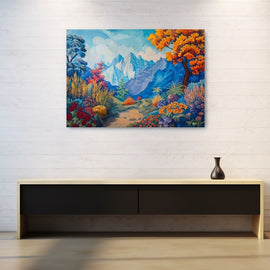 Peinture Paysage Dessin, art mural décoration nature
