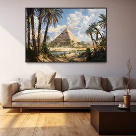 Peinture Paysage Egypte, art mural décoration nature