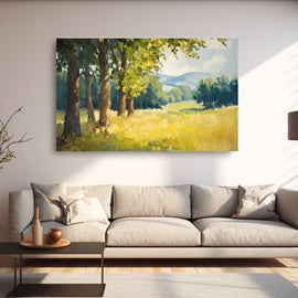 Peinture Fin de l'Été, art mural décoration nature