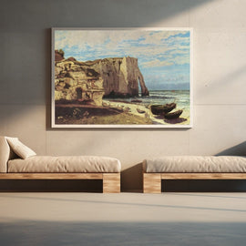 Peinture Paysage Gustave Courbet, art mural décoration nature