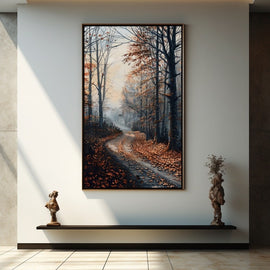 Peinture Paysage Hivernal, art mural décoration nature