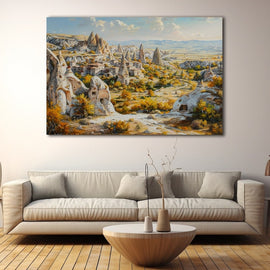 Peinture Paysage Imaginaire, art mural décoration nature