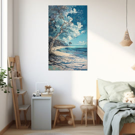 Peinture Paysage Marin Moderne, art mural décoration nature