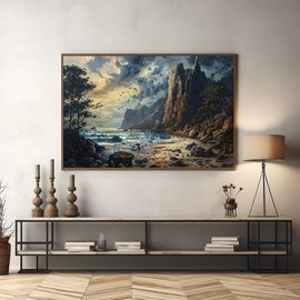 Peinture Paysage Maritime, art mural décoration nature