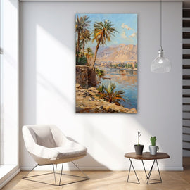Peinture Paysage Marocain, art mural décoration nature