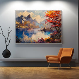 Peinture Paysage Moderne, art mural décoration nature