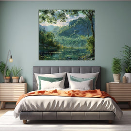 Peinture Paysage Nature, art mural décoration nature