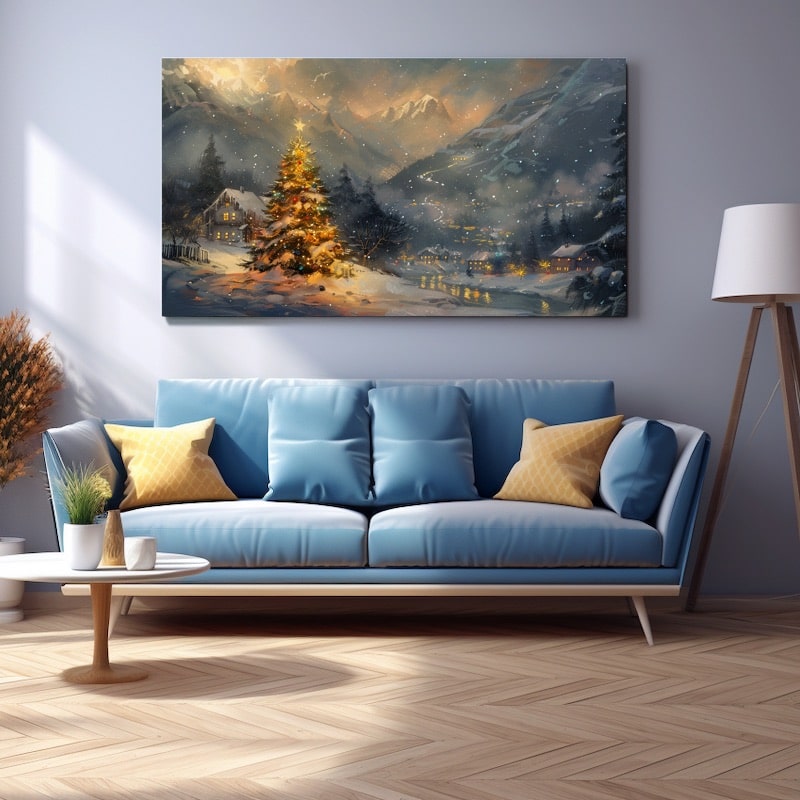 Peinture Paysage Noël