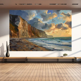 Peinture Paysage Normand, art mural décoration nature