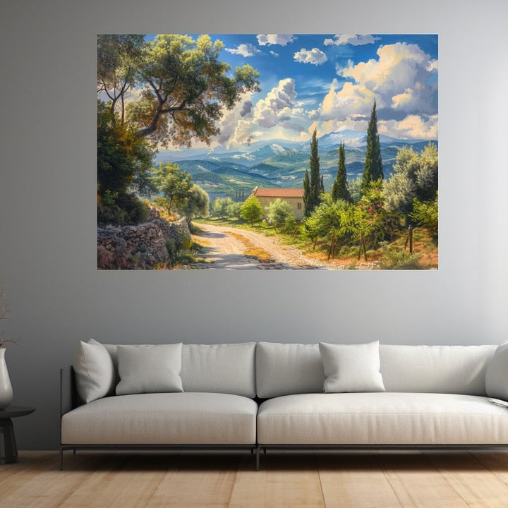 Peinture Paysage Portugal, art mural décoration nature