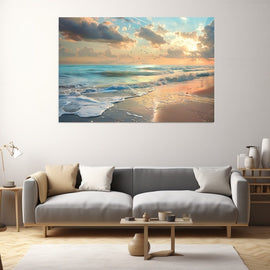 Peinture Paysage Sable, art mural décoration nature