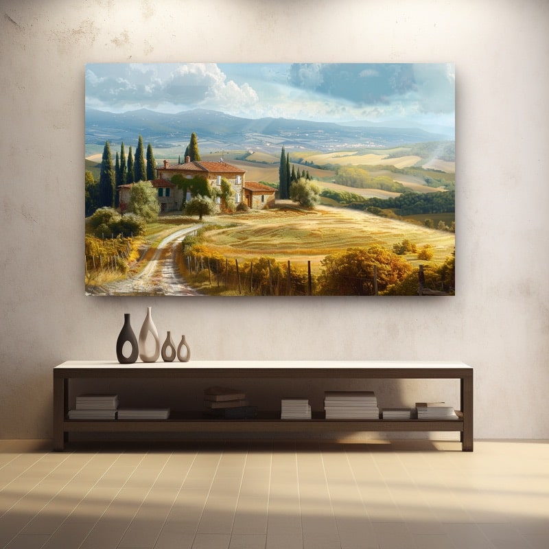 Peinture Paysage Toscane