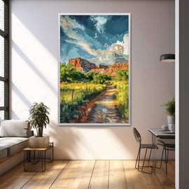 Peinture Paysage USA, art mural décoration nature