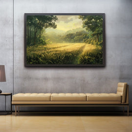 Peinture Paysage Vietnam, art mural décoration nature